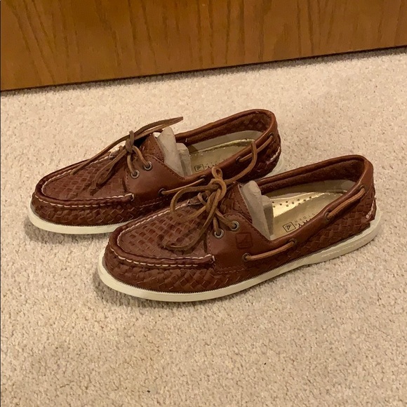 Sperry Shoes - Sperry Woven Leather Boat Shoes
